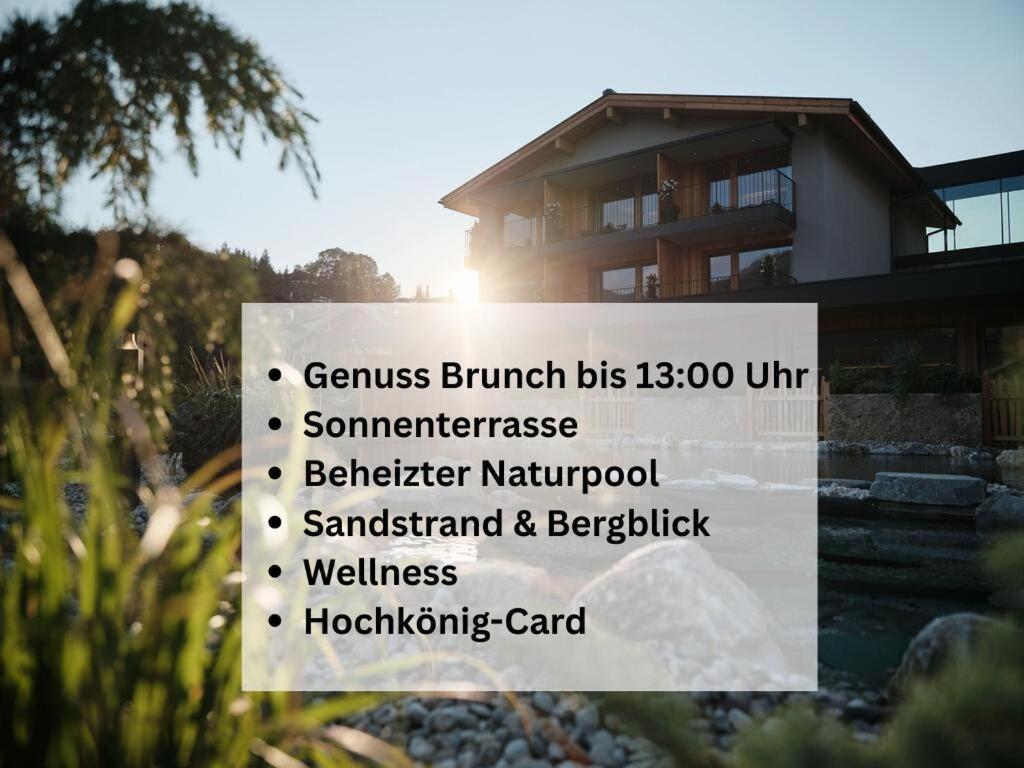Wellness Und Brunch Hotel Morgenzeit Beheizter Naturpool Mit Sandstrand Genuss Fruehstueck Bis 13 Uhr Hochkoenig Sommercard Maria Alm am Steinernen Meer Exteriör bild